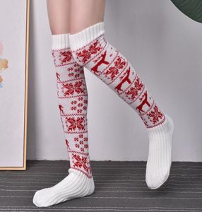 Christmas socks Women039s Long Knitted Stocking For Girls Ladies Women Winter Knit Sock Thigh High Over The Knee stockings9885804