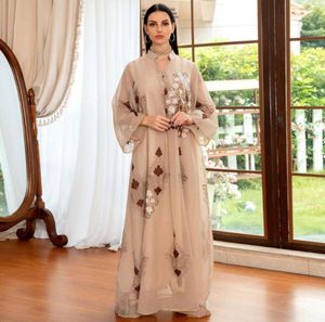 Ubrania etniczne Md Dubai Kaftan Dress Arabski luksusowy moda haftowa cekinowa suknie wieczorowe muzułmańskie kobiety islamskie eid Mubara8741082