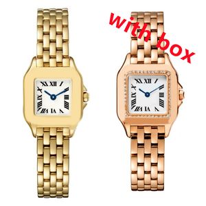 AAA Ladies Watch New 904L All Stainless Steel Case Quartz Movement with Diamond Ring Size 30MM Fashion Waterproof Color Gold and Silverxb017 B4