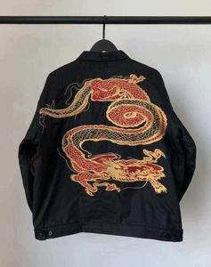 Men039s Jackets 18fw work robe embroidered dragon pattern Chinese style plus cotton jacket6941792