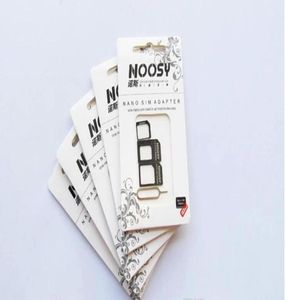 100pcslot Noosy Nano SIM SIM Kart Mikro SIM KARTI - Standart Adaptör Adaptör Dönüştürücü İPhone 654S4 için Set EJE3462605