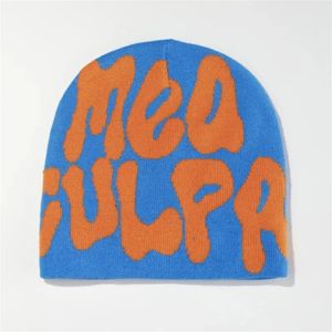 Novo design designer beanie clássico carta de malha bonés para homens mulheres outono inverno quente grosso lã bordado chapéu frio casal moda rua chapéus b1