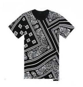Summer najnowszy T Shirt Men Swag la bandana print harajuku ktz kwiaty nerkowca światowa hip-hop męskie tshirt plus rozmiar m-5xl6327077
