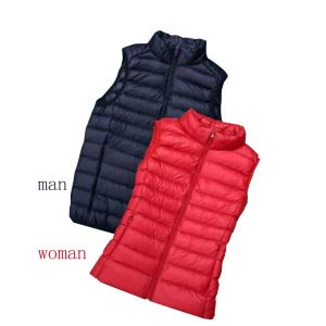 Jackor White Duck Feather Vest Ultralight Herr- och kvinnors kappa ärmlös ner varm Vest Down Jacket Spring Fashion Vest Women Coats