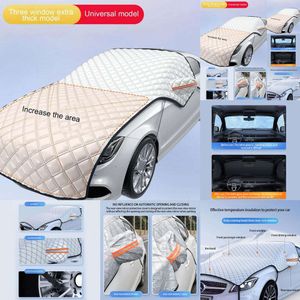 Nowy uniwersalny zagęszcza maska ​​samochodowa ochrona antyfrostu Sunshade Snowproof Cover Protection Suptor NOWOŚĆ