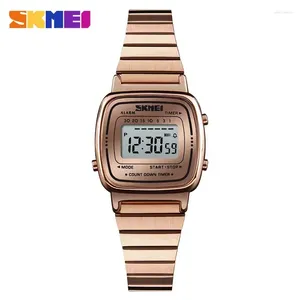 Zegarek skmei kobiety najlepsze marki luksus 3Bar Waterproof Watches Mały tarcza cyfrowa zegarek Relogio feminino moda sport 1901