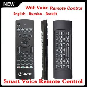 Keyboards Smart Voice Remote Control 2.4G Wireless Keyboard Backlit MX3 Air Mouse IR Learning For Android 11.0 10.0 TV BOX Android 11 10 9