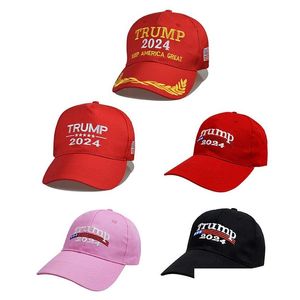 Chapéus de festa Trump 2024 Boné Bordado Chapéu de Beisebol com Alça Ajustável 5 Designs Drop Delivery Home Jardim Festivo Suprimentos Dhiw3