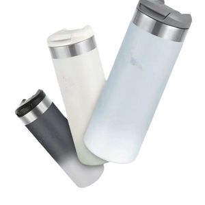 Farbverlauf-Edelstahlbecher, Tassen, Kaffeedeckel und Strohhalm, Autobecher der 2. Generation, vakuumisolierte Wasserflaschen