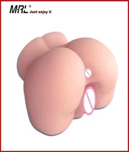 Реалистичная задница 3d Силиконовая вагина Анальная искусственная киска Двойные каналы Анус Секс-игрушки для взрослых для мужчин Мужской мастурбатор Секс-шоп Q04194475469