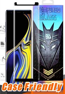 Case Friendly Full Glue Small version Tempered Glass For Samsung Galaxy Note 20 ultra10 9 8 S10 S9 Plus Edge 3D Curve Clear Screen5917306