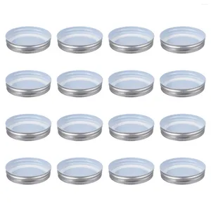 Dinnerware 16 Pcs Mason Jar Lids Mushroom Decor One-piece Type Tinplate Air Tight Glass Cover Storage Solid