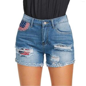 Women's Jeans Jeans Denim For Button Up Short Torn Wide-Legged 240304