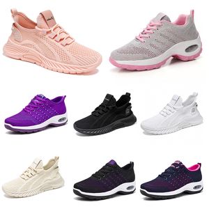 New men women shoes Hiking Running flat Shoes soft sole fashion purple white black comfortable sports Color blocking Q50 GAI