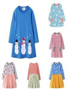 Girls Cartoon Aline Dress 40 Design 100 Cotton Autumn Long Sleeve Striped Dress Kids Clothes Girls Princess Dress 27T 063299290