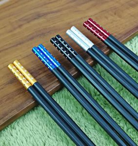 Boya Yok balmumu Yok Pas Alloy Chopsticks Set Highgrade Creative Hediyeler El Japonya Tarzı Özel Ev Beş Çift Pack5956628