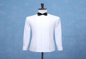 Nya modesblom Tuxedos skjortor Tailcoat Shirt White Black Red Men Wedding Shirts Formella tillfälle Män klänning Skjortor Hög kvalitet6110589