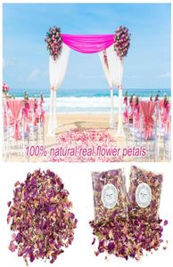 装飾的な花の花輪ウェディングパーティー紙吹雪乾燥したバラの花びら天然花の手作りパーティーバースデーケーキ装飾diy vale1259257