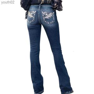 Kvinnors jeans kvinnors jeans designer lyxiga toppkvalitet jeans mamma y2k broderade baggy höga midja byxor odefinierade byxor pantalon femme 240304