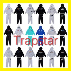 Tute Trapstars set di tute arcobaleno asciugamano ricamo felpe con cappuccio decodifica chandal trapstars shooters tuta con cappuccio abbigliamento sportivo uomo donna tuta sportiva