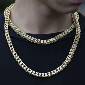 Wholesale Men Necklace Miami Cuban Link Chain Brass Cubic Zirconia Cz Hip Hop Jewelry Fashion Necklace
