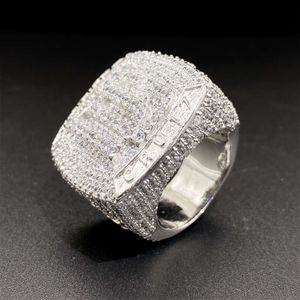 New Fashion Eternity Rings Imported Vvs Moissanite Group Diamond Studded Mens Ring Luxury Moissanite Cuban Ring