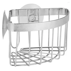 Kitchen Storage Baskets Sponge Holder For Sink Suction Organizer Stainless Steel Dish