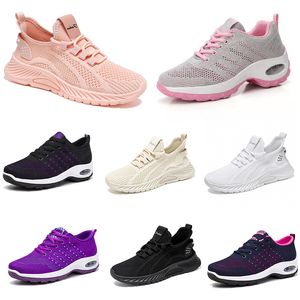 New men women shoes Hiking Running flat Shoes soft sole fashion purple white black comfortable sports Color blocking Q40 GAI