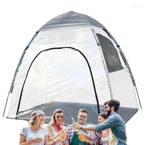 Tents And Shelters Transparent PVC Material Motorcycle Shed Tent Upgrade Widen 4 Bikes 2 Doors Bicycle Awning Storage Room 2-3 Person