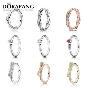 Dorapang 925 Pierścienie koloru złota 14k 14k dla kobiet Rose Gold Drops of Fashion DIY Pan Ring Factory Whole221k