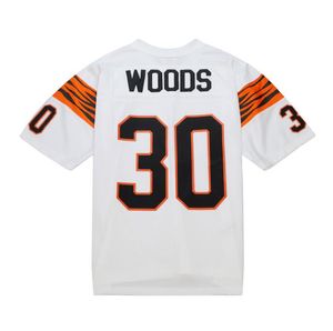 ステッチされたサッカージャージ30 Ickey Woods 1998メッシュレトロラグビージャージの男性女性と若者S-6XL