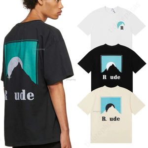 Rhude Shirt Designer Shorts Rhude Shorts Summer Fashion Beach P Short Sleeves Shirts Casual T Shirt Rhude Tees Blue Black P Mesh Shorts Tops Tracksuit 518