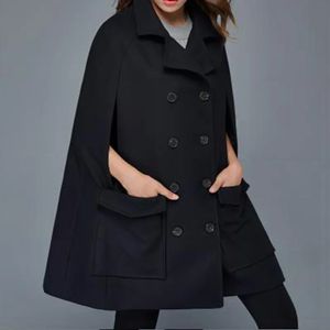 Womens Cloak Coat Autumnwinter Plus Size Bating Sleeve Streetwear Halloween Outerwear Casual Vintage Cheritmas 240229