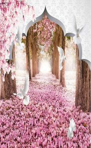 New Custom Beautiful mural 3d wallpaper 3d wall papers for tv backdrop 3d cherry white pigeon4660647