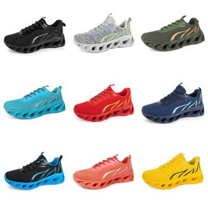 Homens Mulheres GAI Correndo Sapatos Plataforma Sapatos Preto Dois Azul Marinho Luz Amarelo Mens Treinadores Esportes Outdoor Sneaker DreamitPossible_12