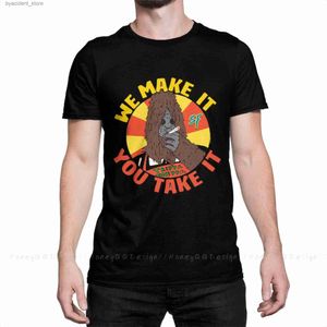 Erkek Tişörtler Sasquatch Sassy Foods The Big Lez T-Shirt Erkekler% 100 Pamuk Kısa Yaz Kılı