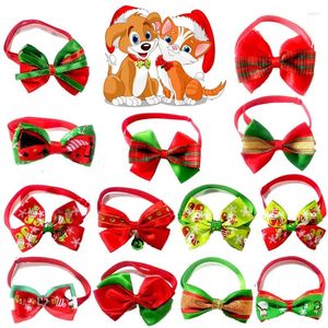 Dog Apparel 50pcs Bowties Christmas Pet Bow Ties Cat Dogs Festival Neckties Tie Holiday Jewelry Accessories