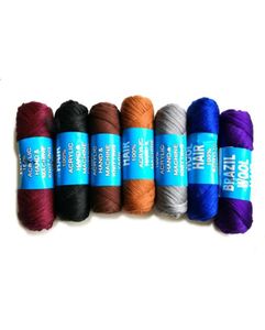 Lager NY 10 ROLLSLOT BRAZILIAN WOOL HÅR 100 Akrylhand och maskin Stickning Blended Yarn Scale Hair 70Gr3196150