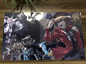 Pastiglie YuGiOh GX Famiglia TCG Zerbino Anime Gioco di Carte Collezionabili Zerbino CCG Duel Playmat In Gomma Antiscivolo Mouse Pad Tappetino da gioco 60x35 cm Borsa Gratuita