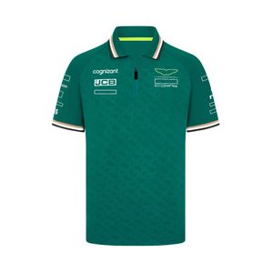 Herrt-shirts 2024 NYA F1-team MENS POLO SHIRT T-shirt Formel 1 Driver Green Racing Uniform T-shirts Summer fans KLÄDER UNISEX JERSEY T-shirt Anpassad DCLQ