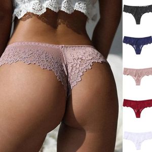 Mutandine da donna Lingerie sexy in pizzo Tentazione Vita bassa Ricamo Perizoma Trasparente Scava fuori Slip Intimo Donna G String