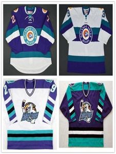 CeUf Cusotm Vintage ECHL Orlando Solar Bears 27 Eric Faille 29 David Bell 3 Carl Nielsens Hockey Jersey Stitched embroidered Any N1333843