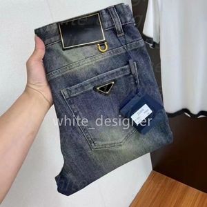 Jeans ppda designer jeans för mens mager mode jeans man blå byxor casual denim lös rak