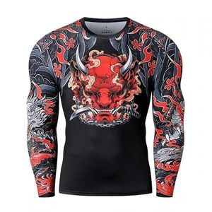 MENS SOMMER SOMMER Autumn Casual 3D Print Long Sleeve T Shirt Black O Neck Slim Fit Man Graphics Tees Top Hombre Ropa Fitness Tshirt 240226