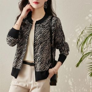 Women's Knits Elegant Soft Knit Sweater Cardigans Spring Autumn Casual Coat Basic Shirts Knitted Tops
