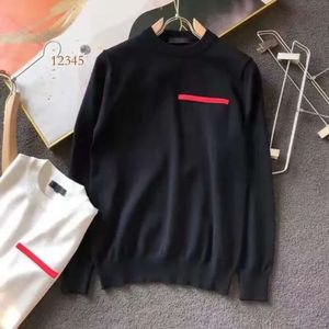 Mens Sweaters Yün harfli desen desen renkli yuvarlak boyunlu tişörtü örgüler uzun sleeevs unisex çıkışları sıcak tepeler adam prad sweater 60