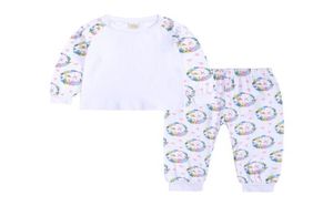 Abbigliamento per bambini Abbigliamento per la casa Pigiami per bambini Set Completo da notte per ragazza Ragazzo Indumenti da notte in cotone Abbigliamento da notte a maniche lunghe 216Y8718948