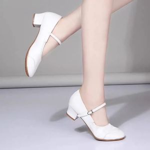 Dance-Shoes for Woman Girls Ladies Latin Ballroom Modern Salsa Practise Dancing Shoes Closed Toe Square Dance Soft Rubber Sole 240228