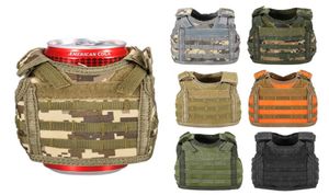 Molle Miniatür İçecek Taktik Askeri Bira Kapağı Soğutucu Tutucu Kollu Şişe İçecek Yeleği C190415012853018