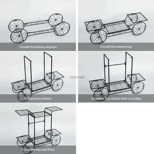 Diğer Bahçe Binaları Üç Bisiklet Bisiklet Tesisi Stand Saksı Sepeti Tutucu Bahçe Bahçesi Ekran Beyaz Üç Nişan Bisiklet Bitkisi Stand Fol Pot Cart Yq240304